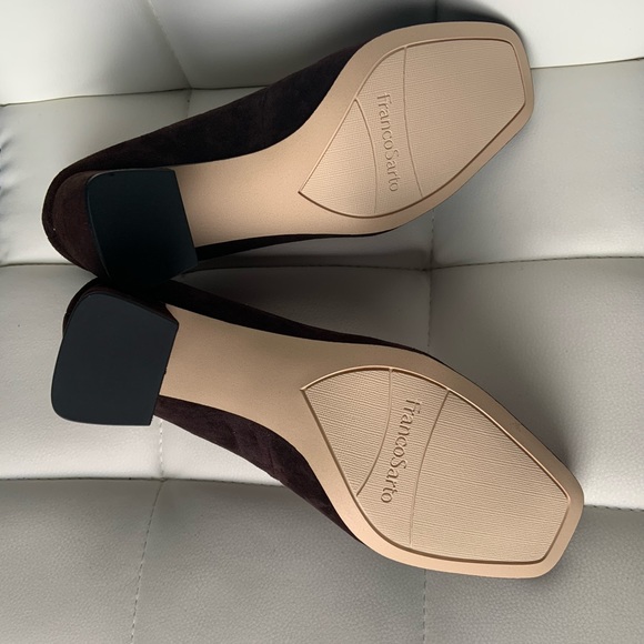 NWT Franco Sarto dark brown suede Pluto pumps - Picture 3 of 5